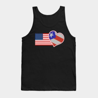 Puerto Rico T-Shirt USA Flag Spanish Puerto Rico Food Culture Tank Top